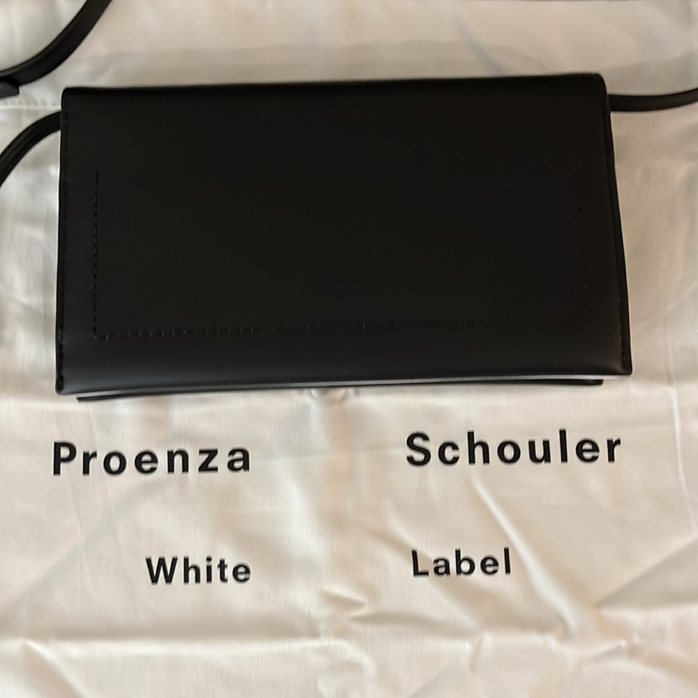 Proenza Schouler White Label black and white leather clutch/crossbody bag - Picture 6 of 8
